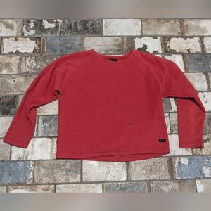 ALPS Women's Medium Crop Pullover Red Fleece